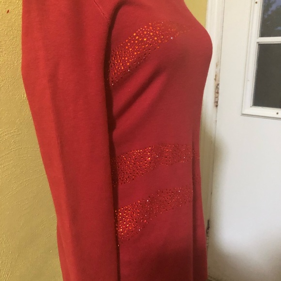 New Woman’s Lavena Red Sweater w/ Sparkles NWT!! - Picture 3 of 14